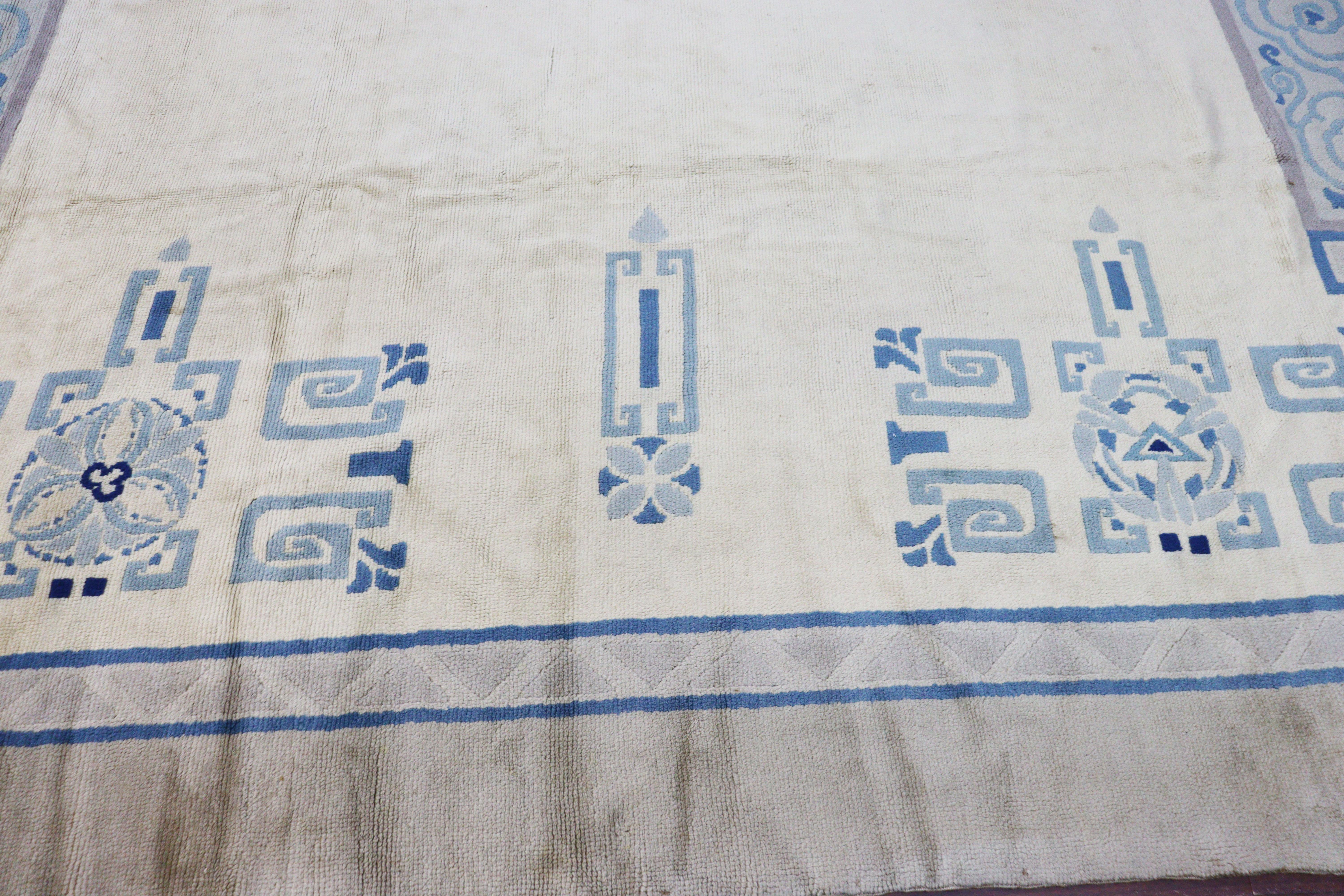 Antiker antiker Savonnerie-Teppich, elegant (Österreichisch) im Angebot