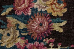 Tapis français ancien de la Savonnerie à médaillons – vers 1800 (dimensions adaptées)