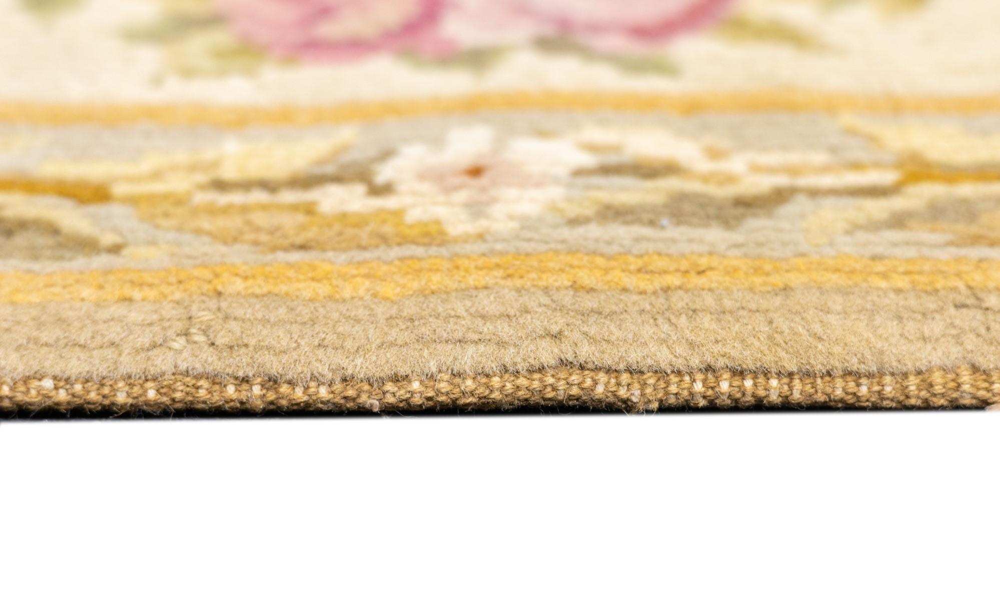 Antique Savonnerie (One of pair) Rug 3'1'' x 5'3'' In Good Condition For Sale In New York, NY