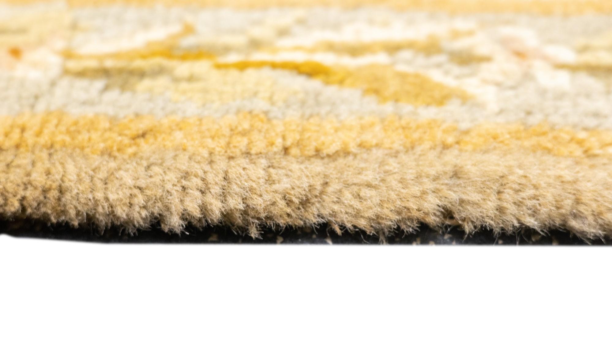 Wool Antique Savonnerie (One of pair) Rug 3'1'' x 5'3'' For Sale
