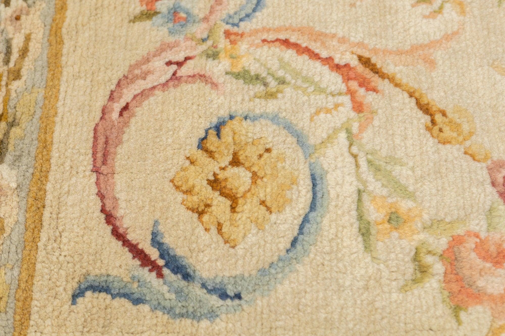Antique Savonnerie (One of pair) Rug 3'1'' x 5'3'' For Sale 2
