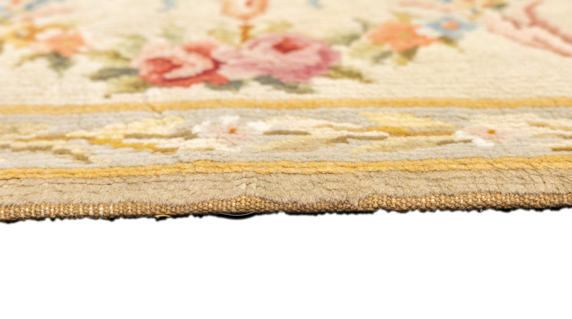Antique Savonnerie (One of pair) Rug 3'2'' x 5'2'' In Good Condition For Sale In New York, NY