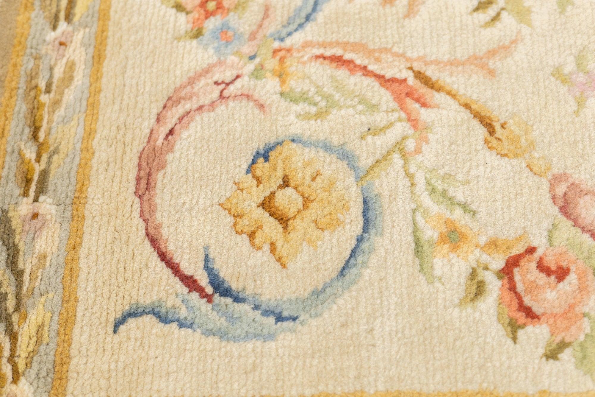 Antique Savonnerie (One of pair) Rug 3'2'' x 5'2'' For Sale 1