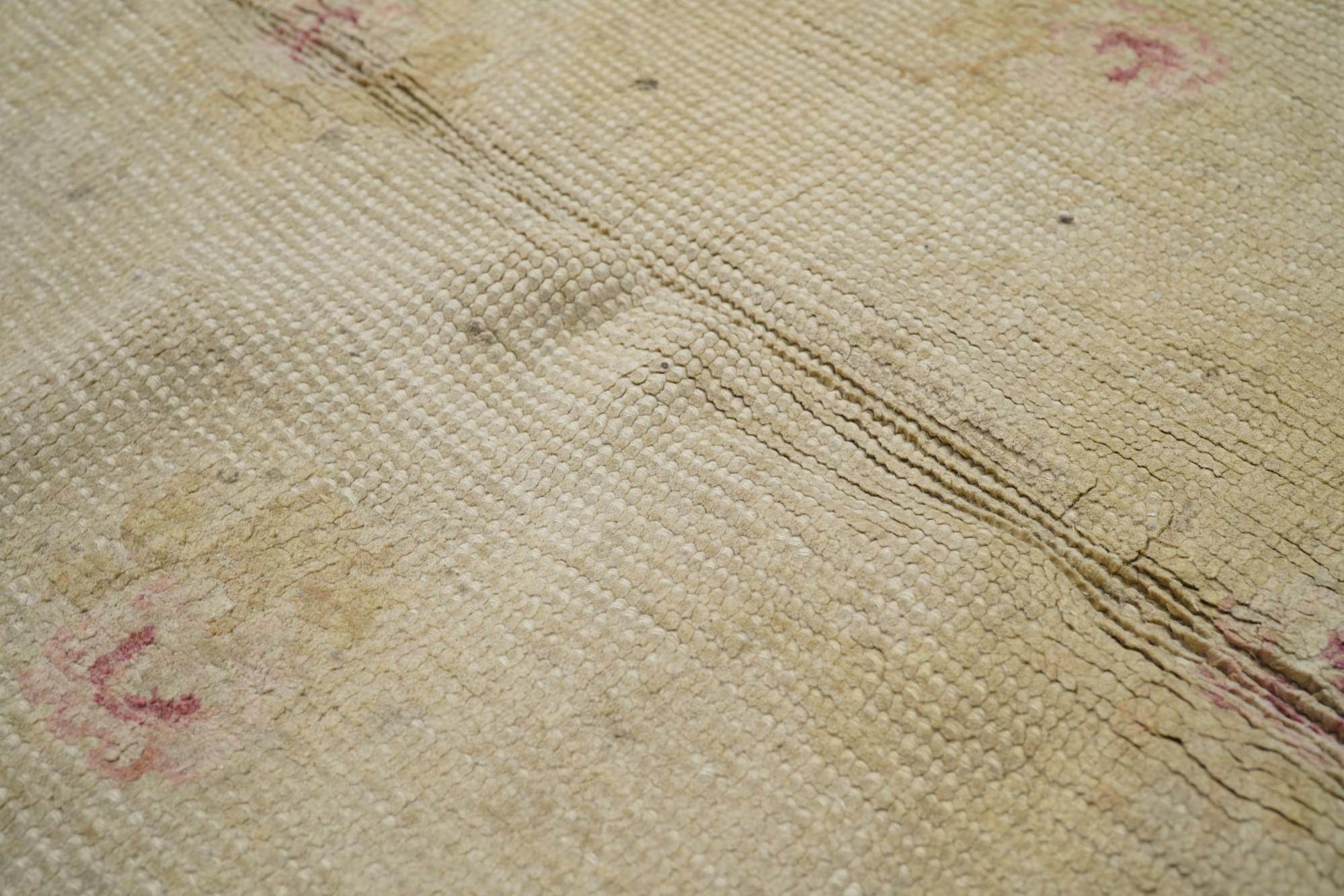 Wool Antique Savonnerie Rug 11'1'' x 18'1'' For Sale