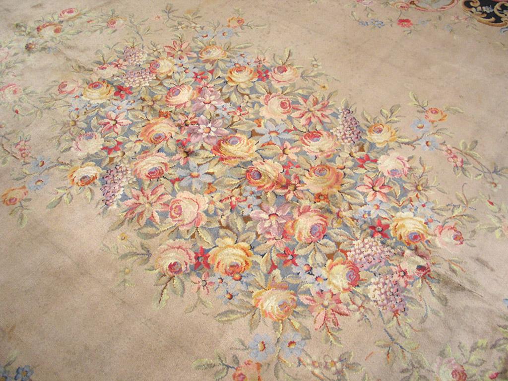 Hand-Knotted Antique Savonnerie Rug For Sale