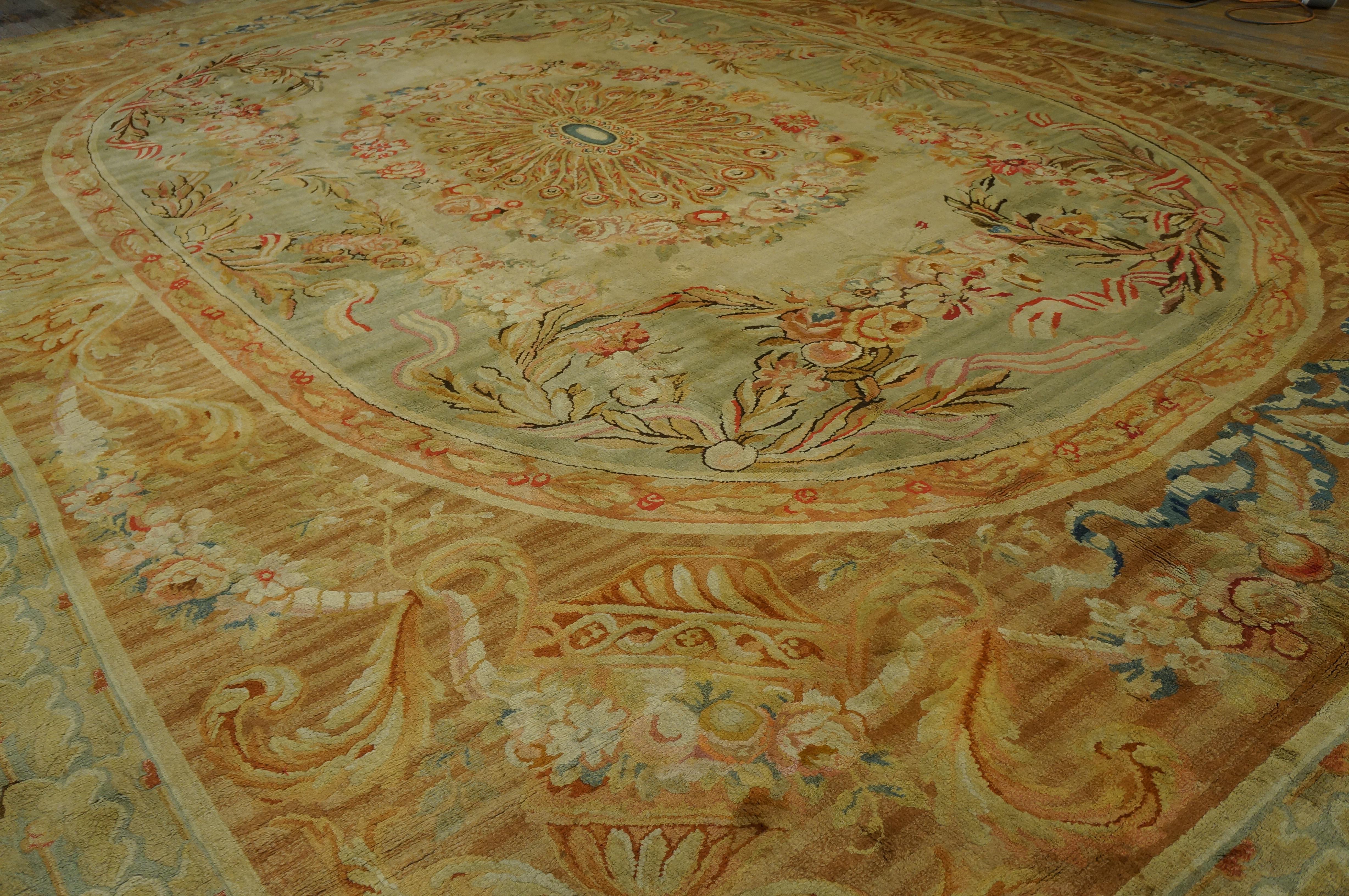 French Antique Savonnerie Rug For Sale