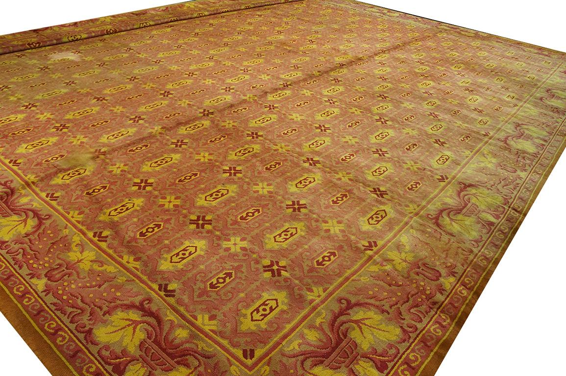 Hand-Woven Early 20th Century Austrian Savonnerie Carpet ( 19'10'' x 20'8'' - 605 x 630 ) For Sale