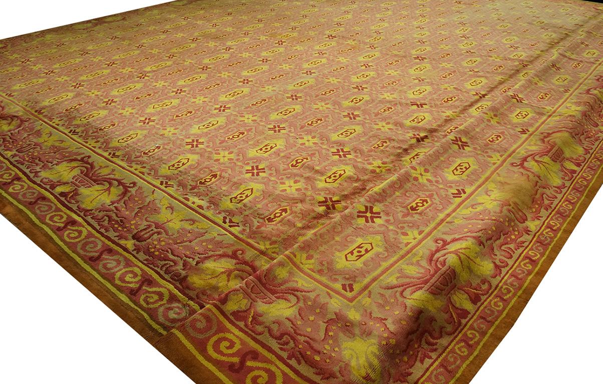 Early 20th Century Austrian Savonnerie Carpet ( 19'10'' x 20'8'' - 605 x 630 ) For Sale 1