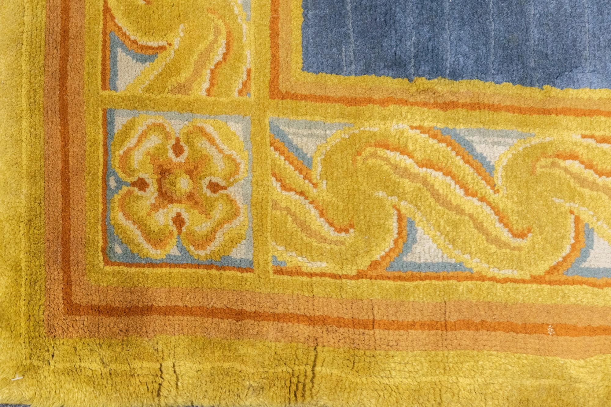 Lana Tappeto antico Savonnerie 4'11'' x 11'7'' in vendita