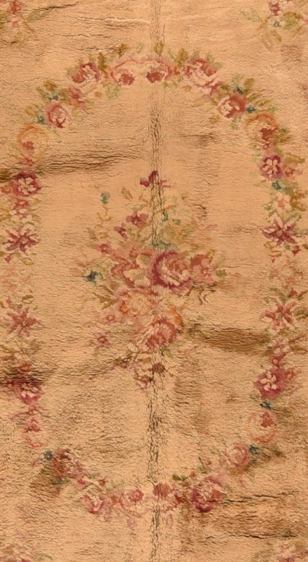 French Antique Savonnerie Rug For Sale