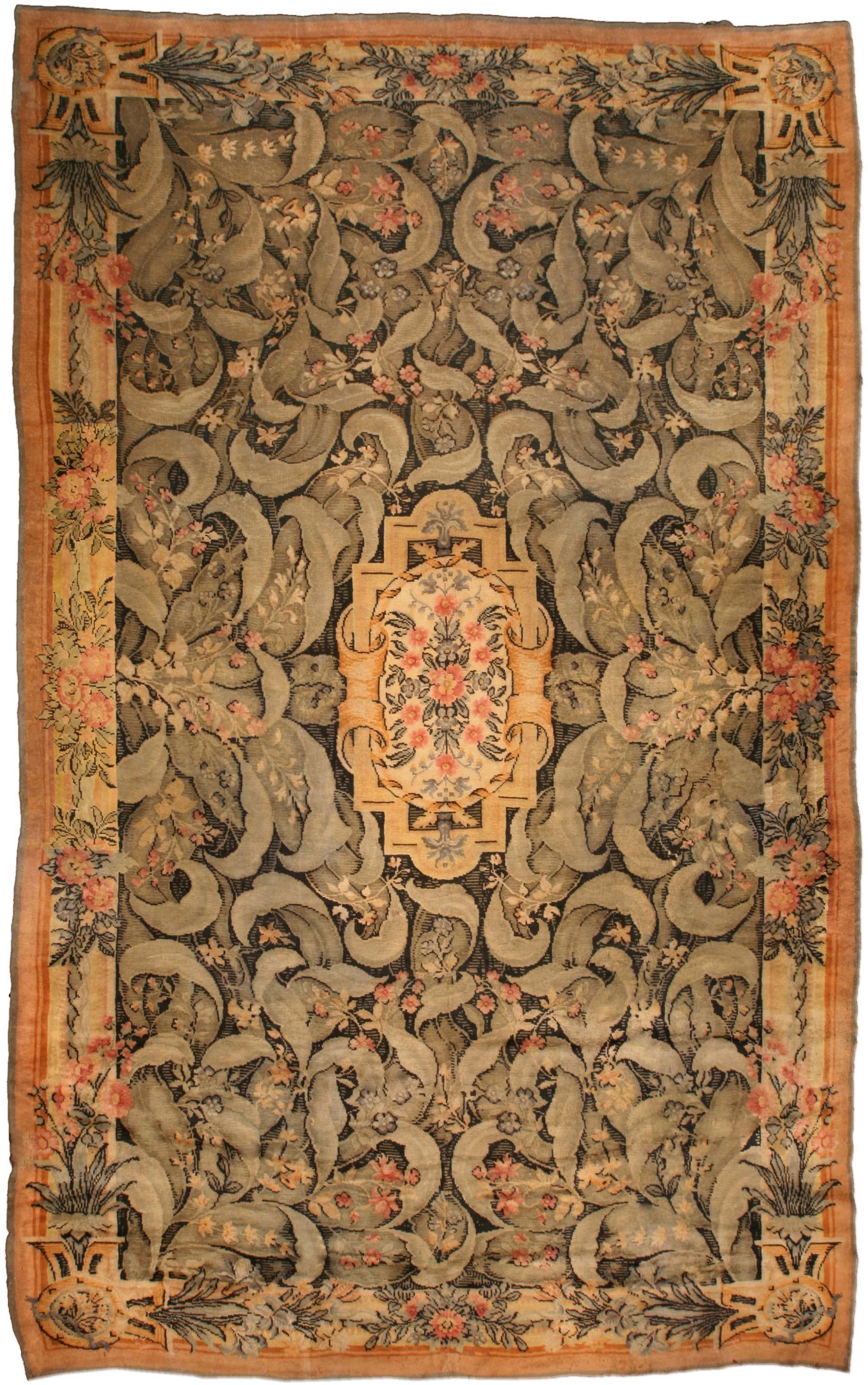 Doris Leslie Blau Collection Savonnerie Spanish Circular Fragmentary