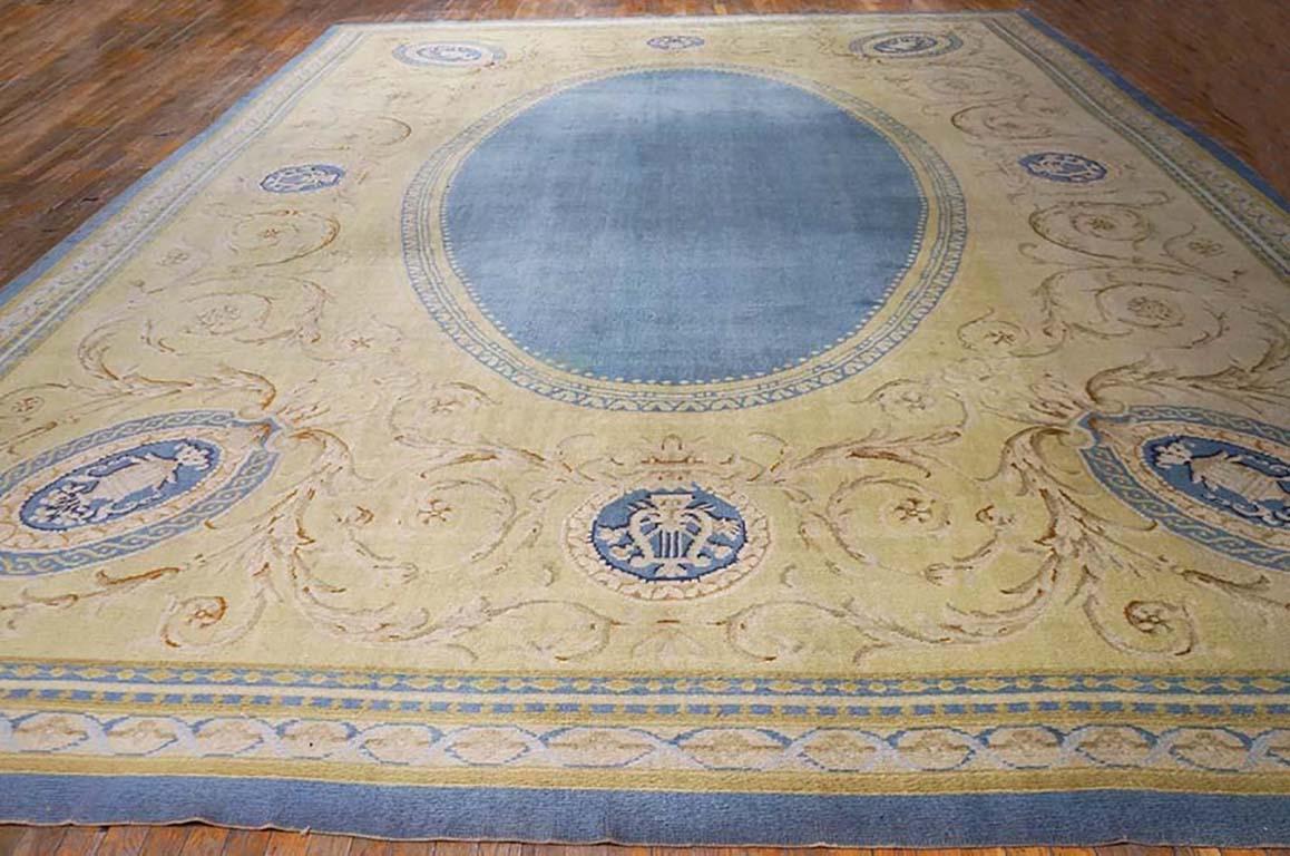 Neoclassical 19th Century French Neo Classical Savonnerie Carpet ( 12'9