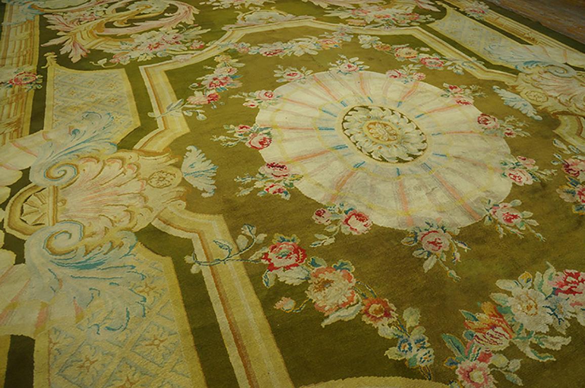 Hand-Knotted Antique Savonnerie Carpet For Sale