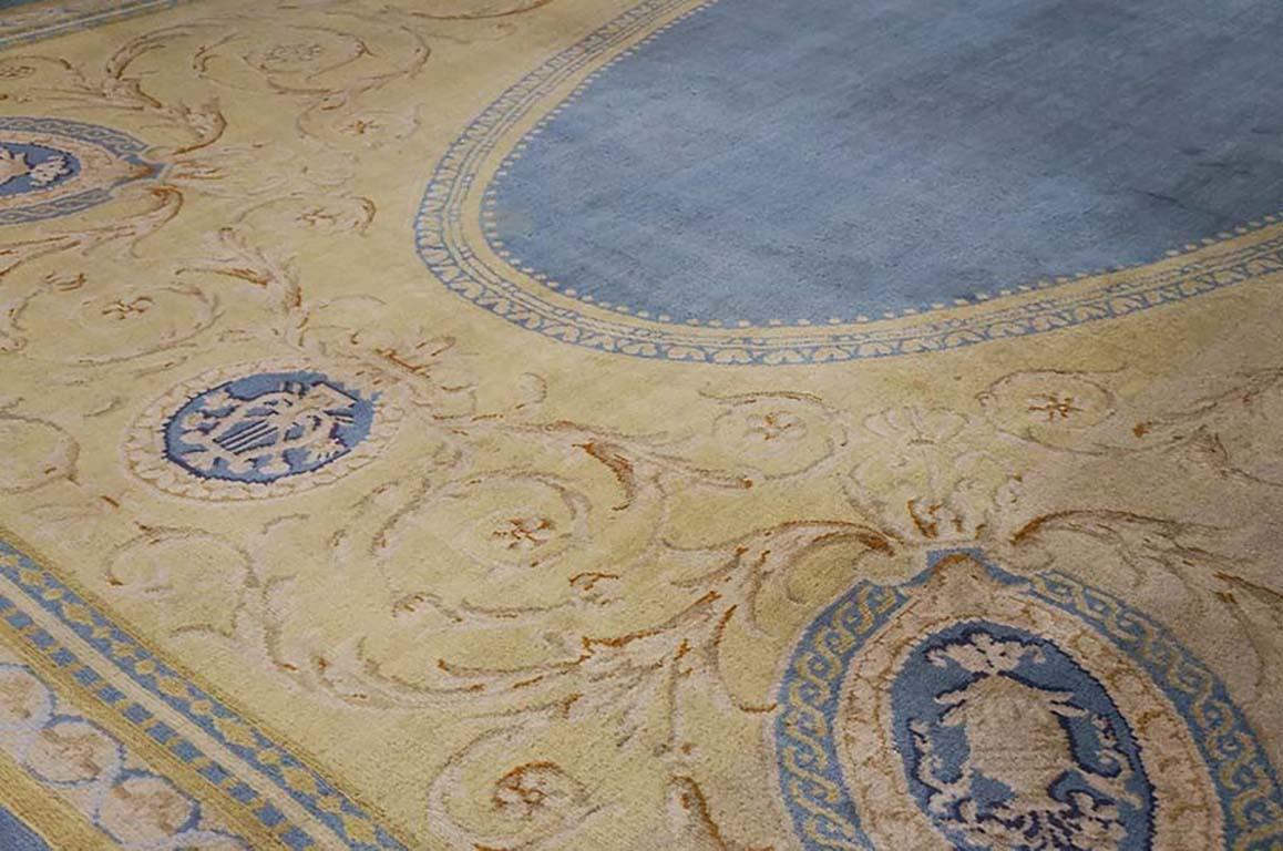 19th Century French Neo Classical Savonnerie Carpet ( 12'9