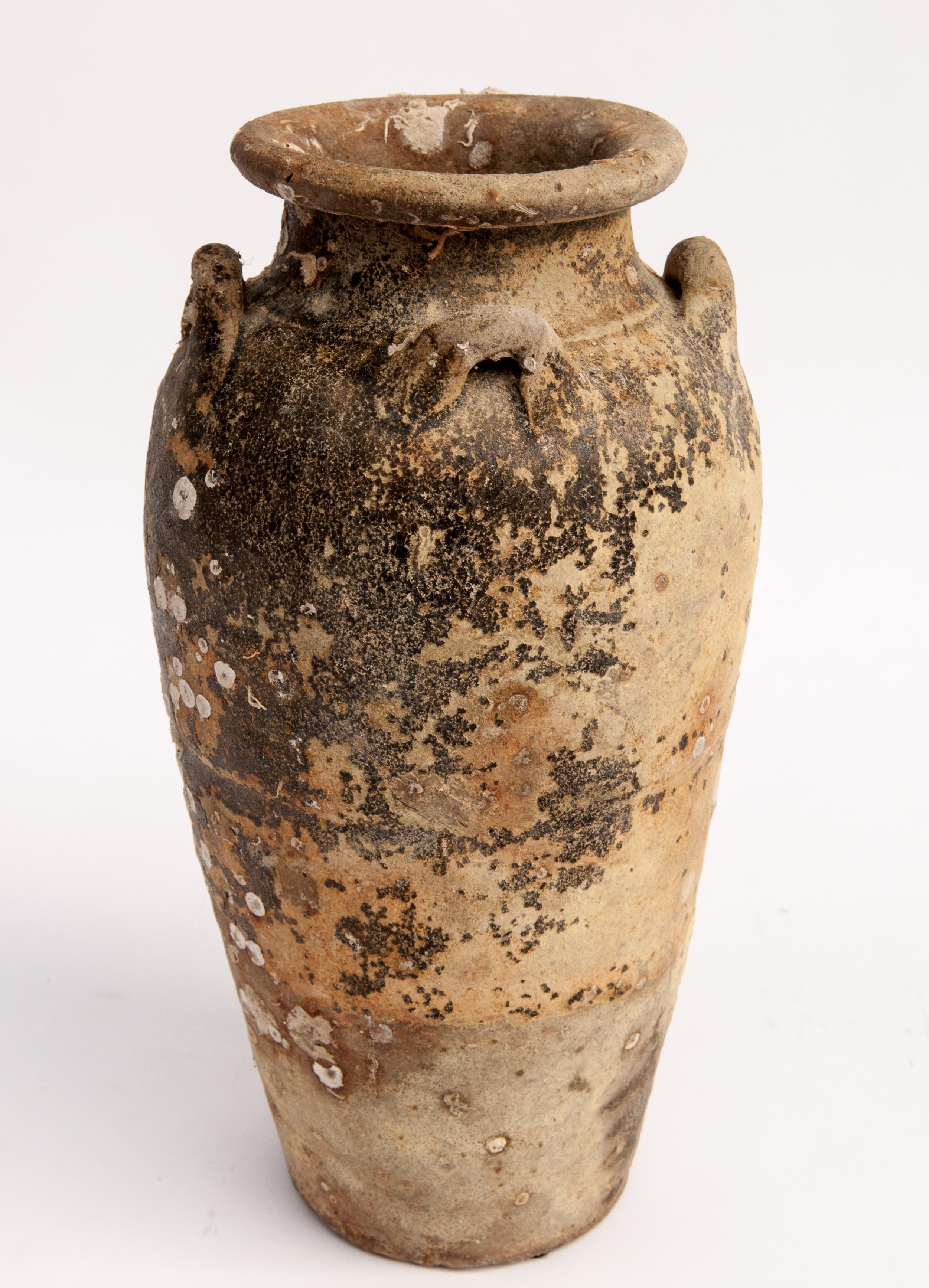 Other Antique Sawankhalok Jar with Encrustations, Sawankhalok, Thailand, 15th Century