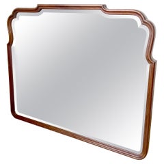 Antique scallop edged wall mirror, England c.1920-30s