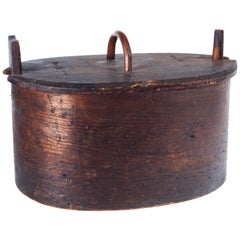 Antique Scandinavian Bentwood "Tine" Box, Late 19th Century 