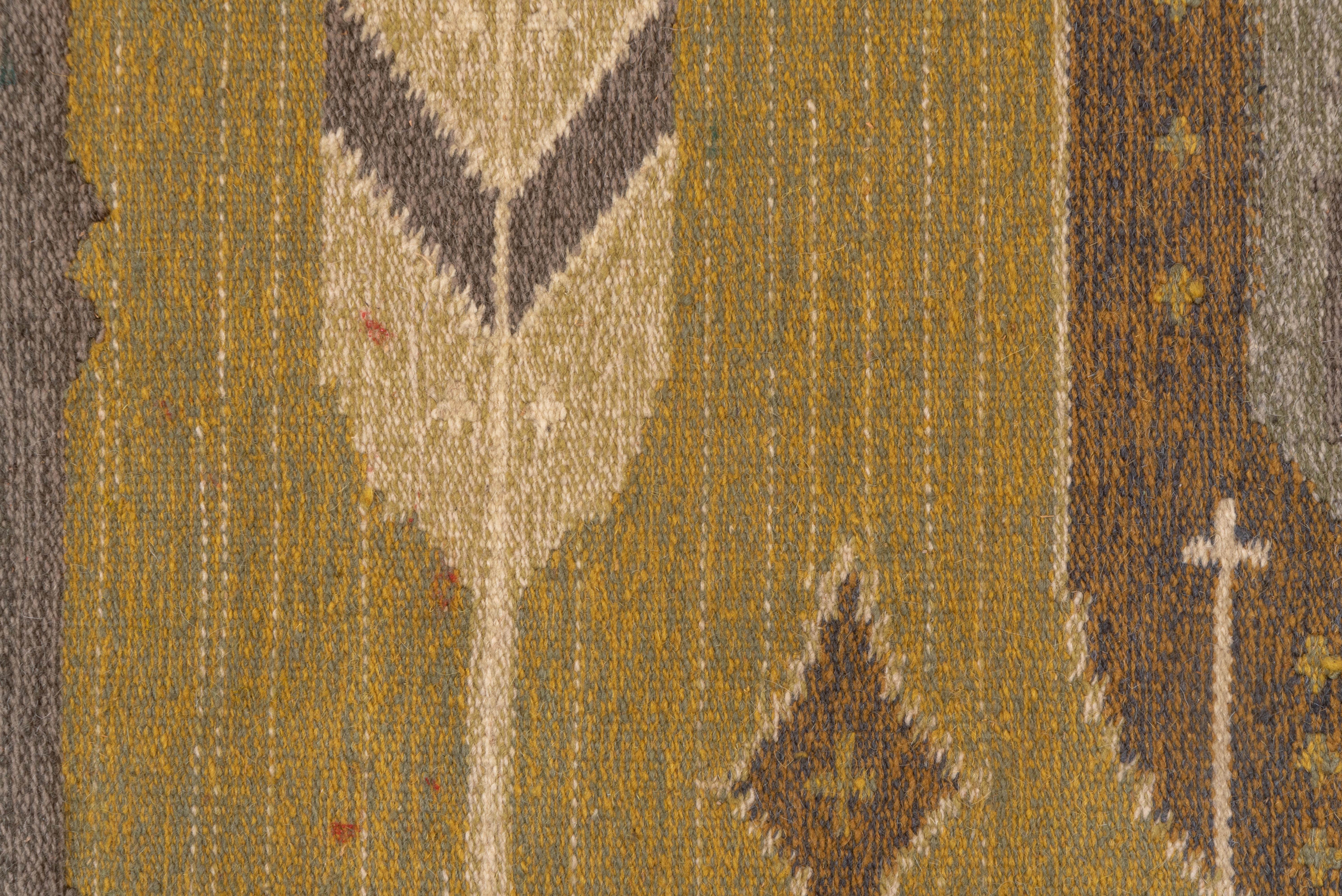 Tissé à la main Tapis Kilim antique de design scandinave:: style Art Déco:: orientation paysage en vente