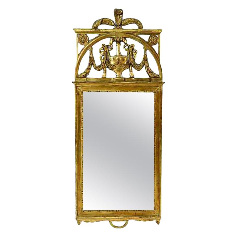 Antique Scandinavian Giltwood Mirror