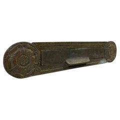 Antique Scandinavian Letter Slot in Bronze