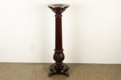 Antique Scandinavian Mahogany Pedestal, Late 19th Century