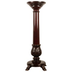 Antique Scandinavian Mahogany Pedestal, Late 19th Century