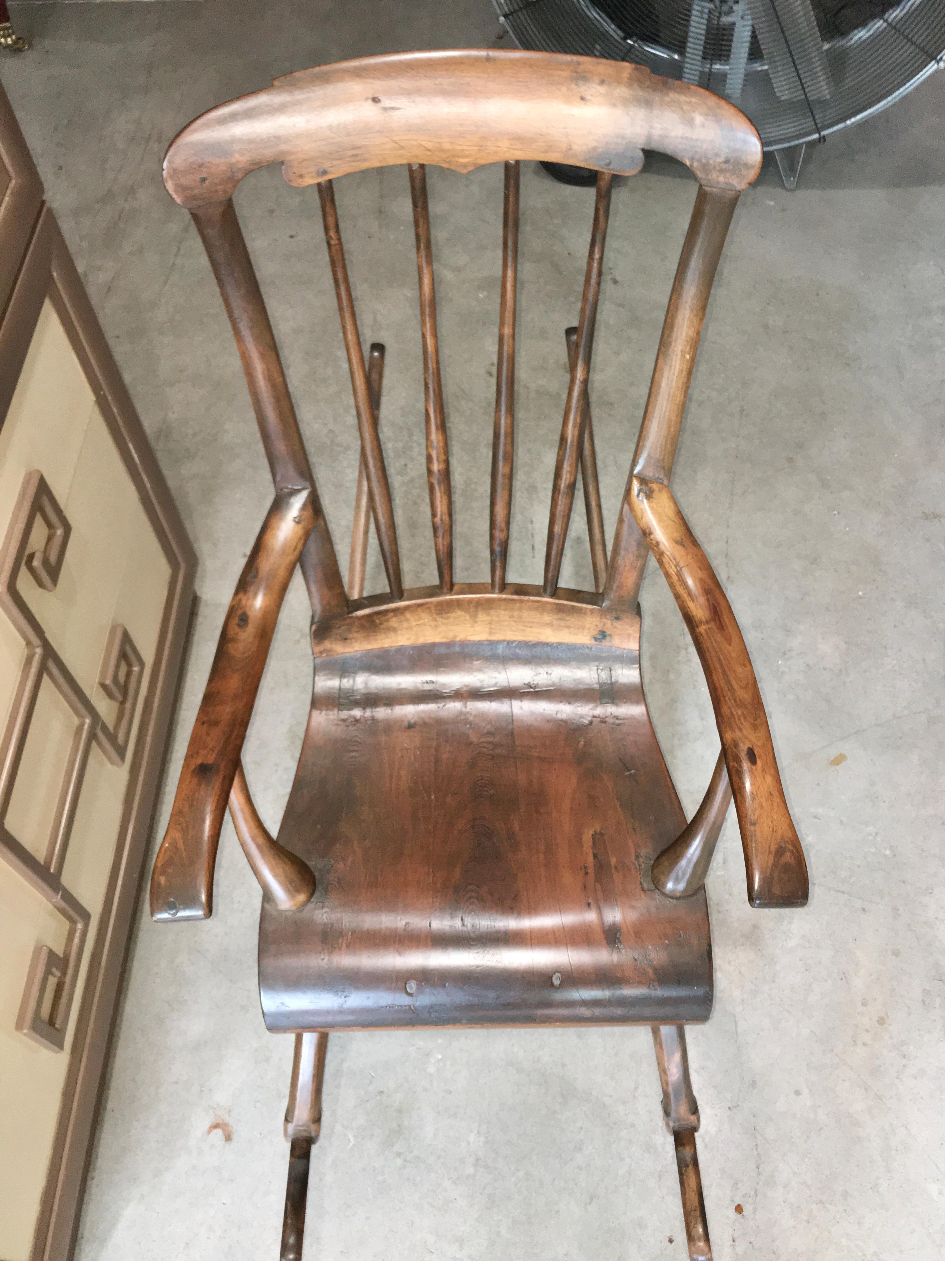 Antique Scandinavian Rocking Chair In Fair Condition In Hanover, MA