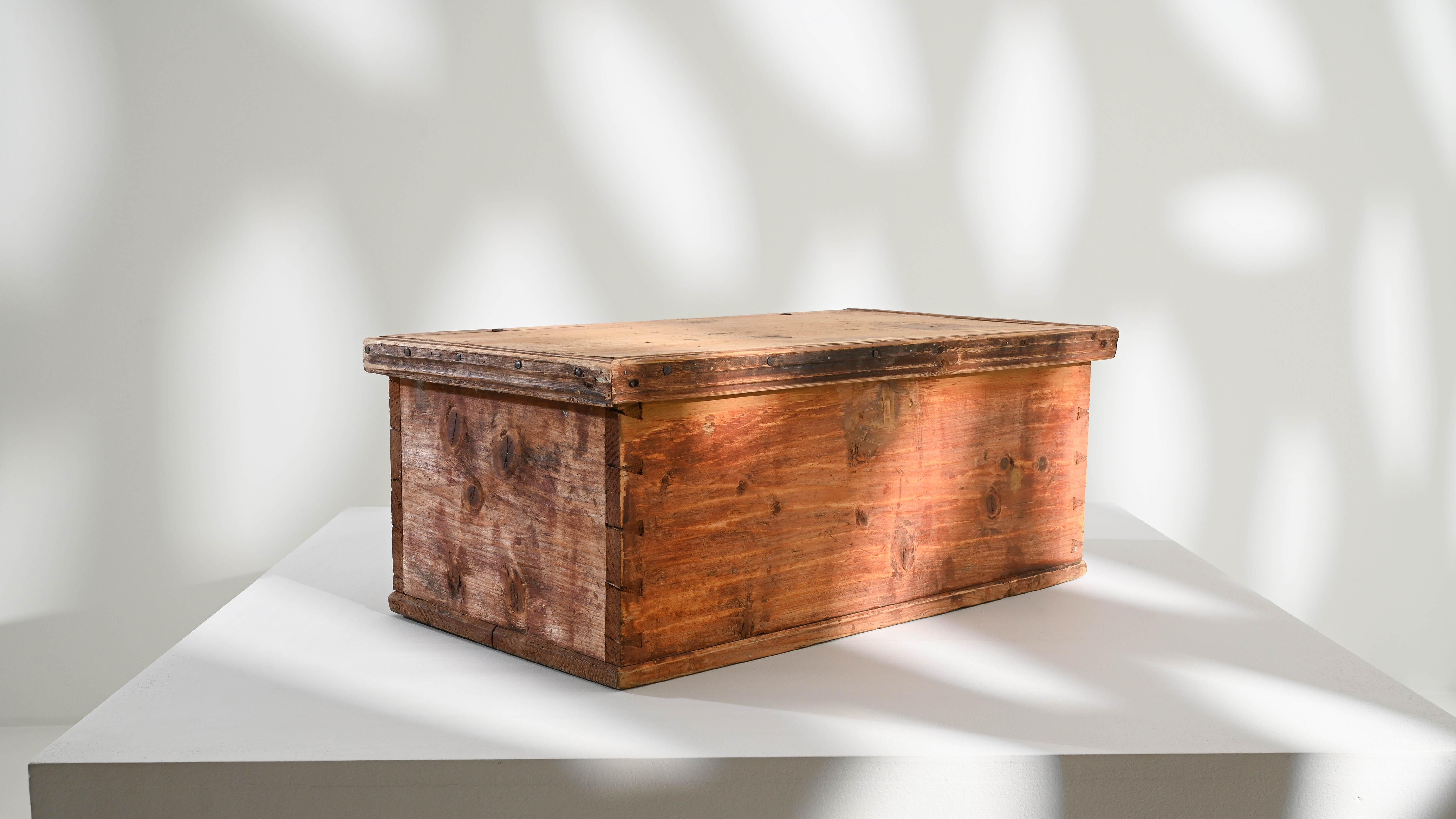 Antique Scandinavian Wooden Box For Sale 2