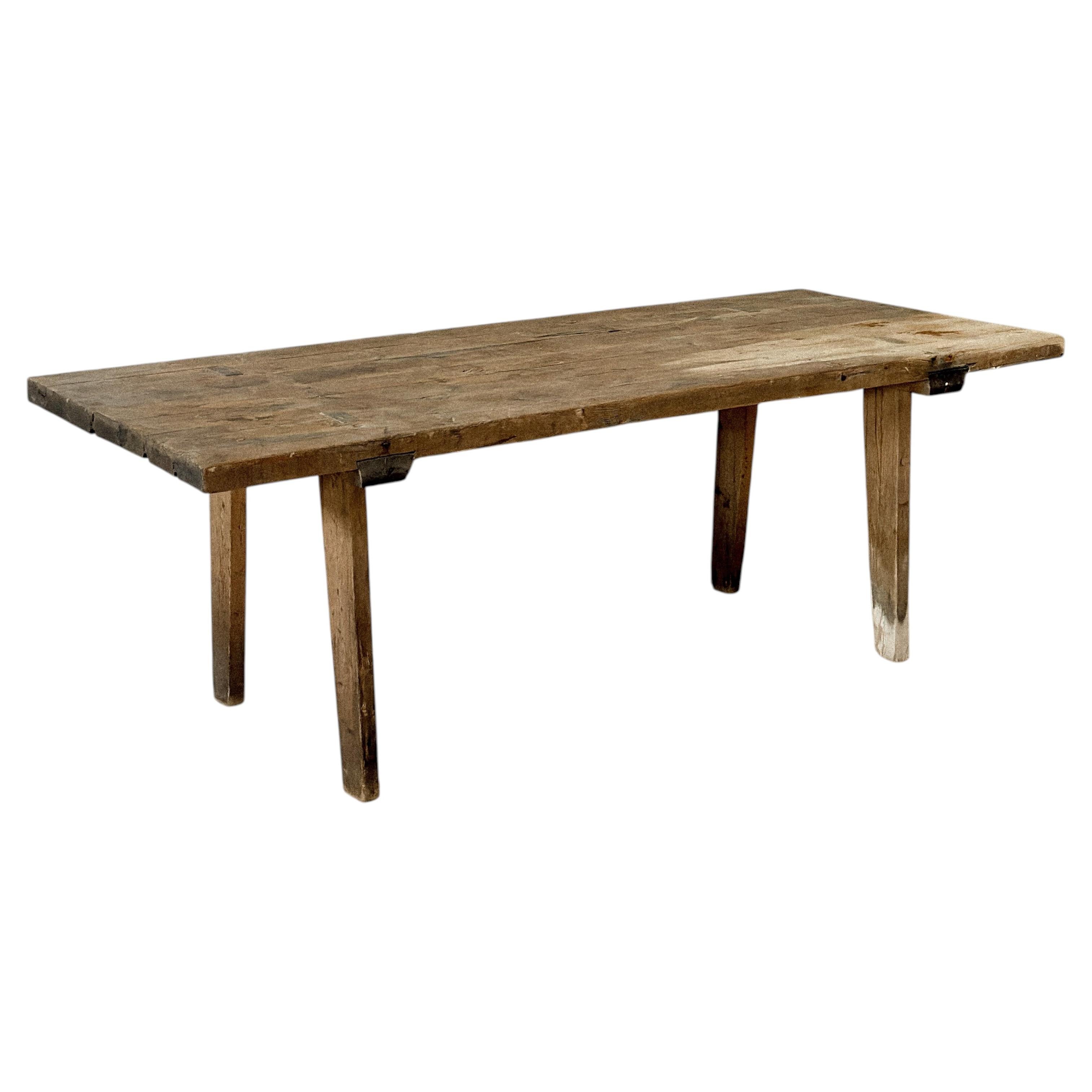 Antique Scandinavian Work Table, Pine, Norway, Late 19th Century