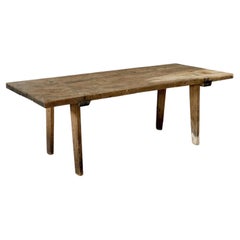 Antico tavolo da lavoro scandinavo, pino, Norvegia, fine XIX secolo