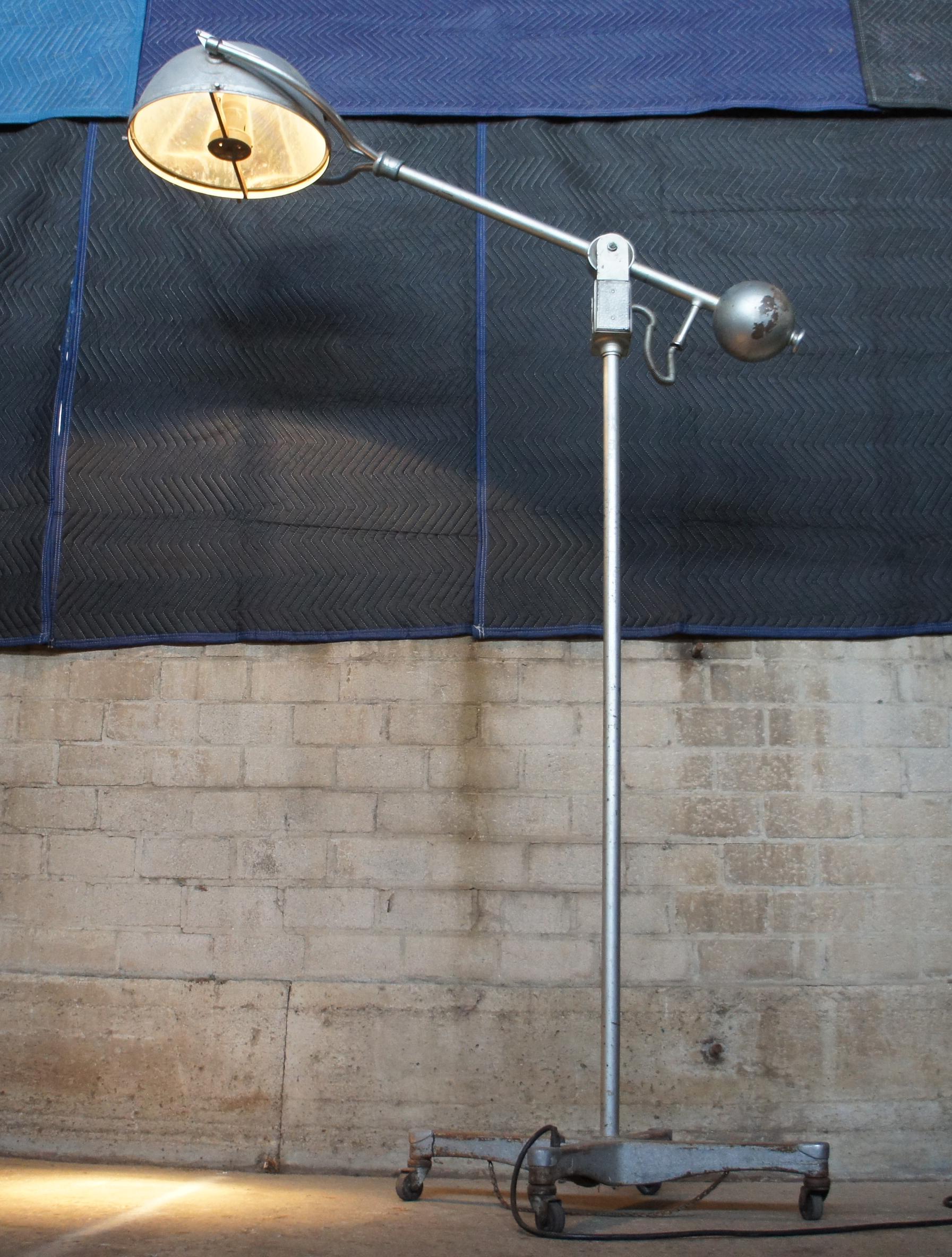 Antique Scanlan Morris Machine Age Industrial Medical Surgery Light Floor Lamp 1 5
