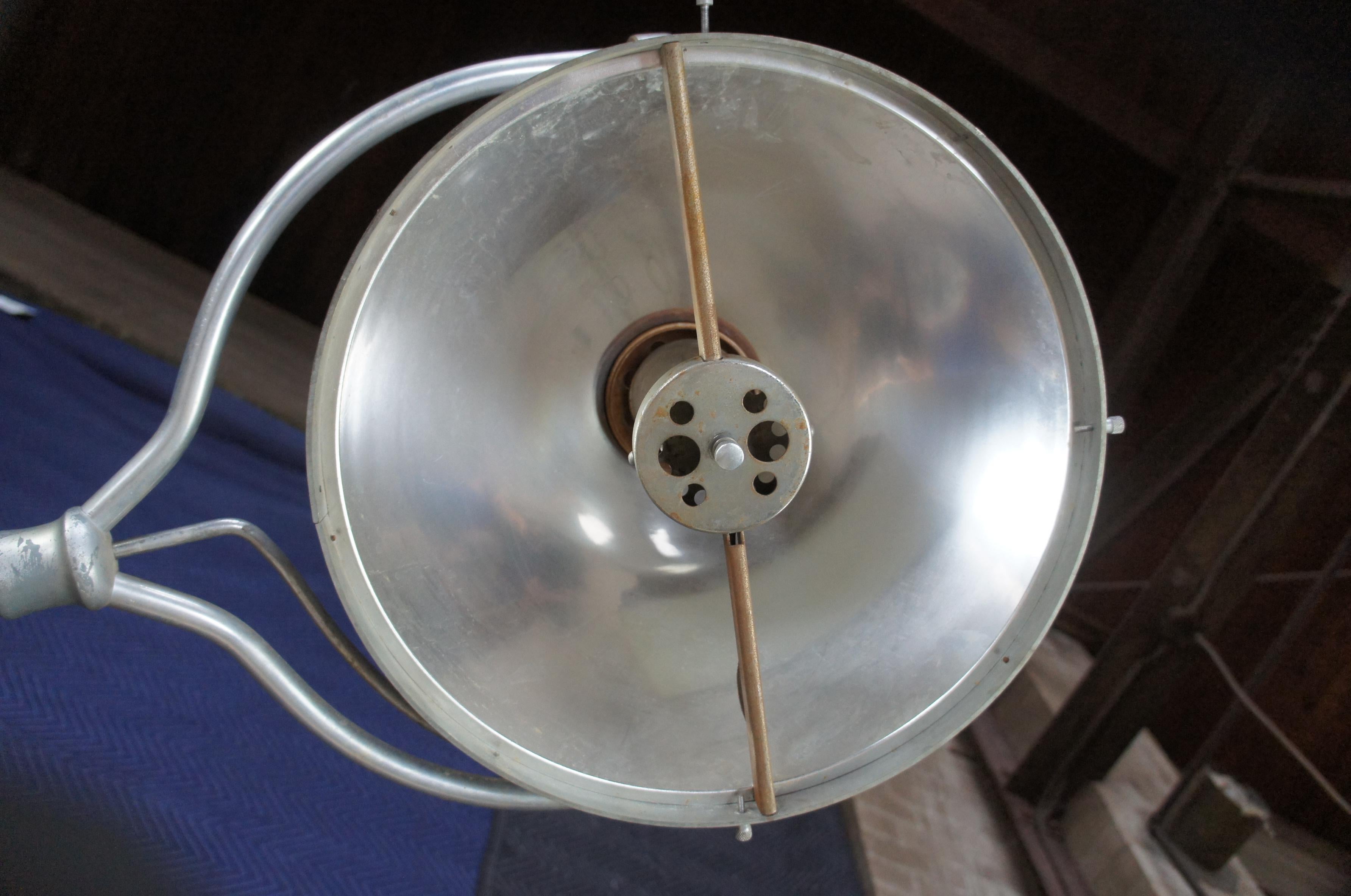 Mid-20th Century Antique Scanlan Morris Machine Age Industrial Medical Surgery Light Floor Lamp 1