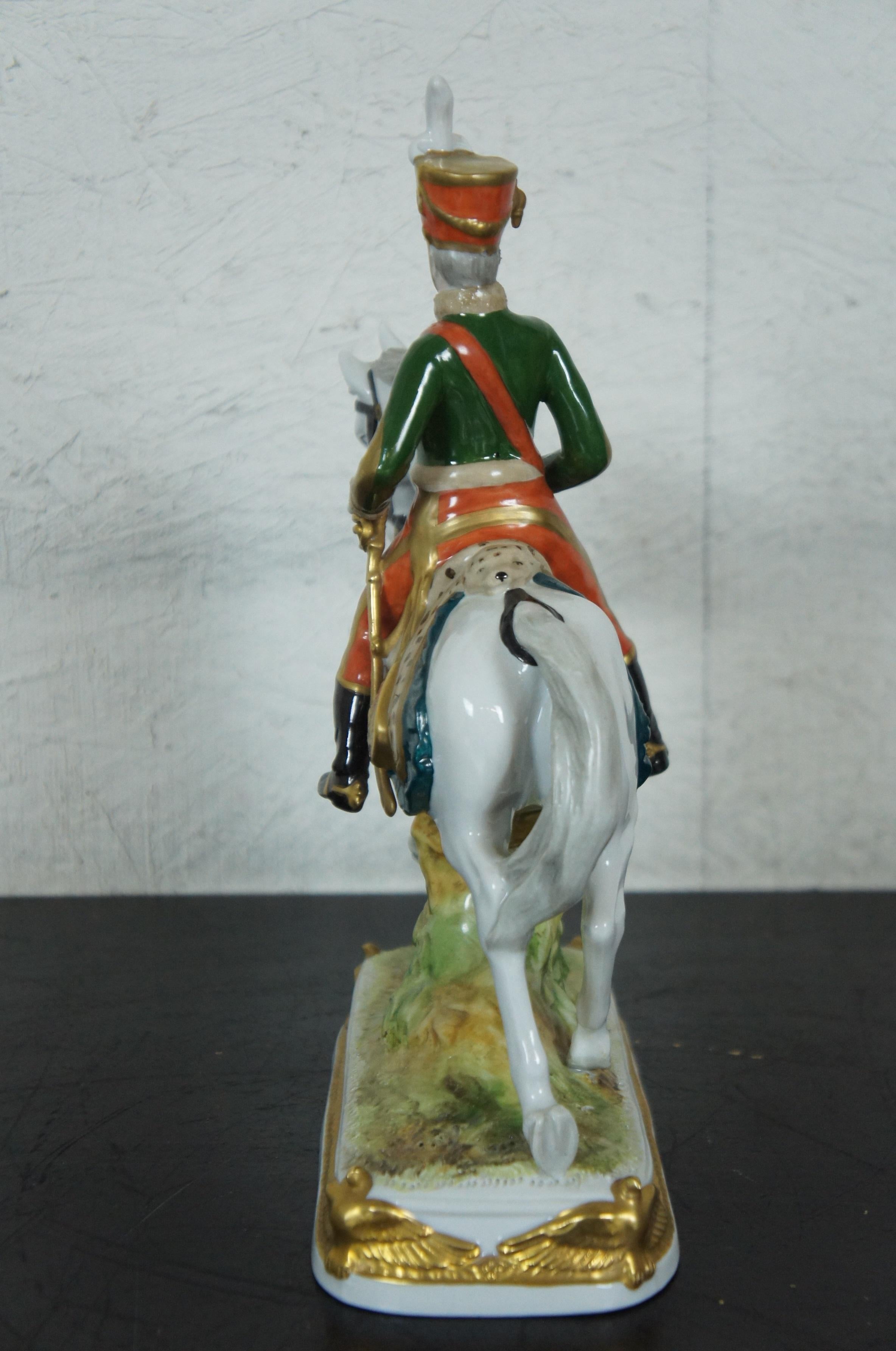 Antique Scheibe Alsbach Dresden KPM Porcelain Figurine Military Officer General In Good Condition In Dayton, OH