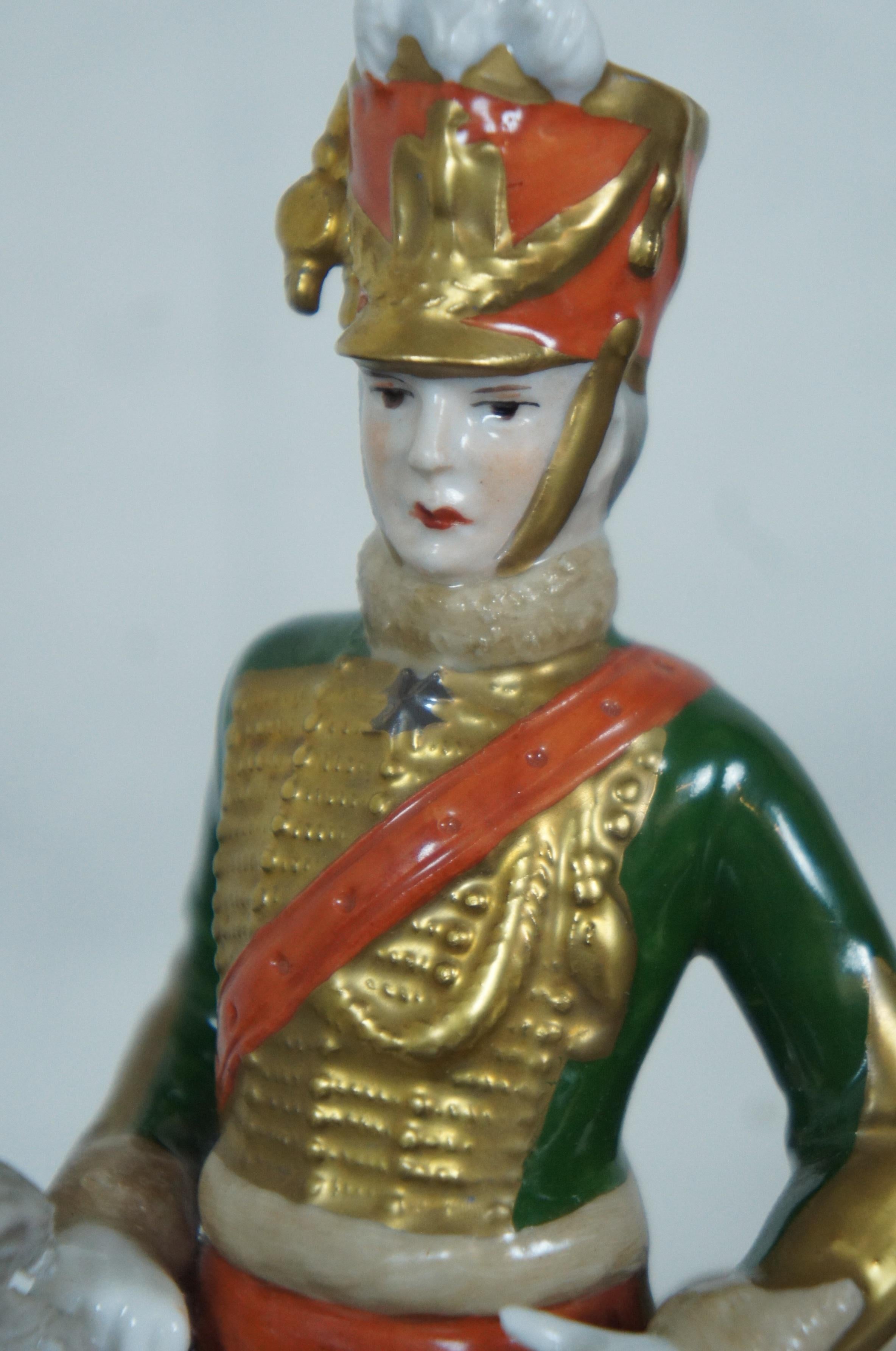 Antique Scheibe Alsbach Dresden KPM Porcelain Figurine Military Officer General 3