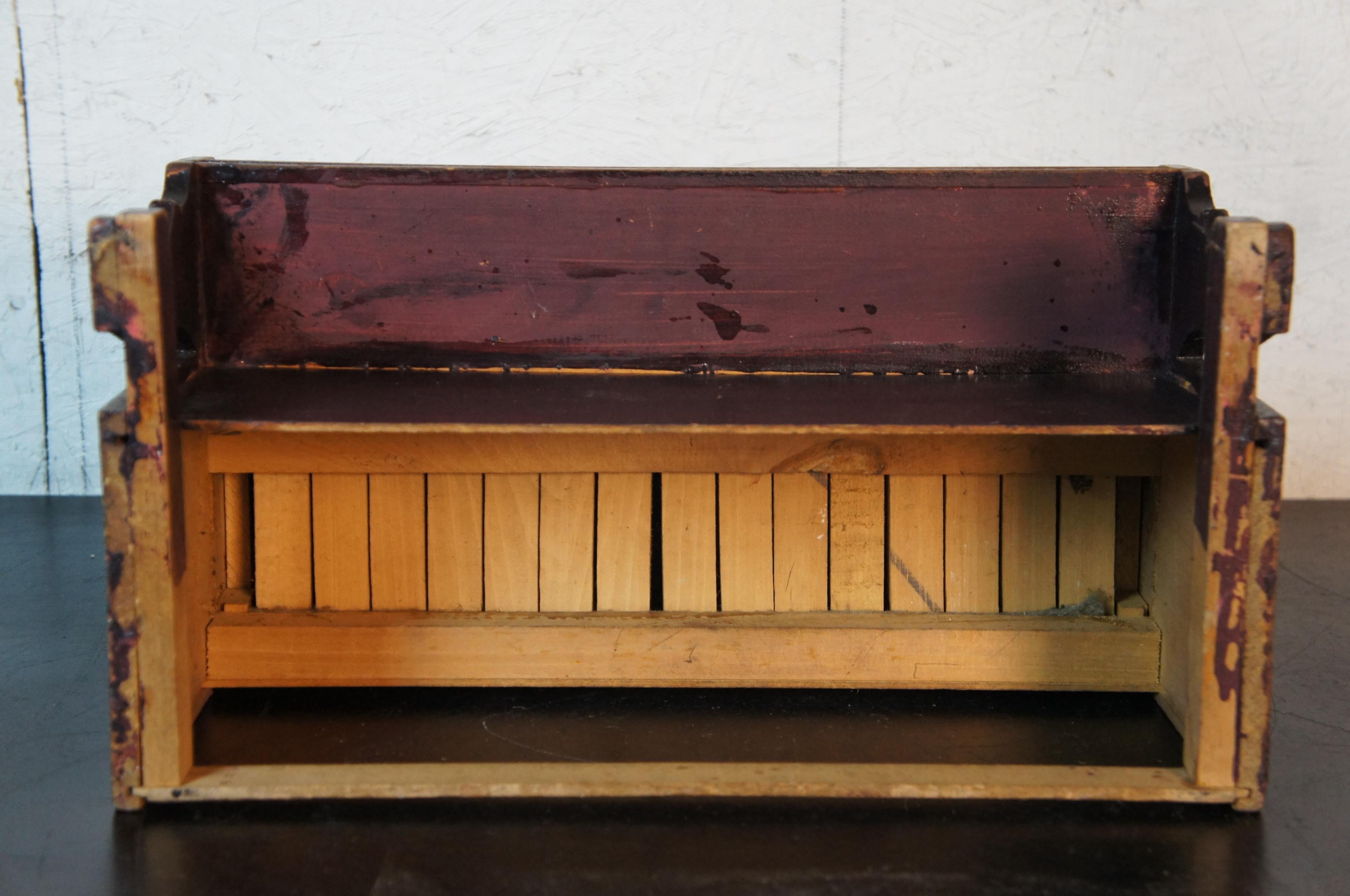 Antique Schoenhut 16 Key Upright Toy Piano Neoclassical Cherubs Lithograph 2