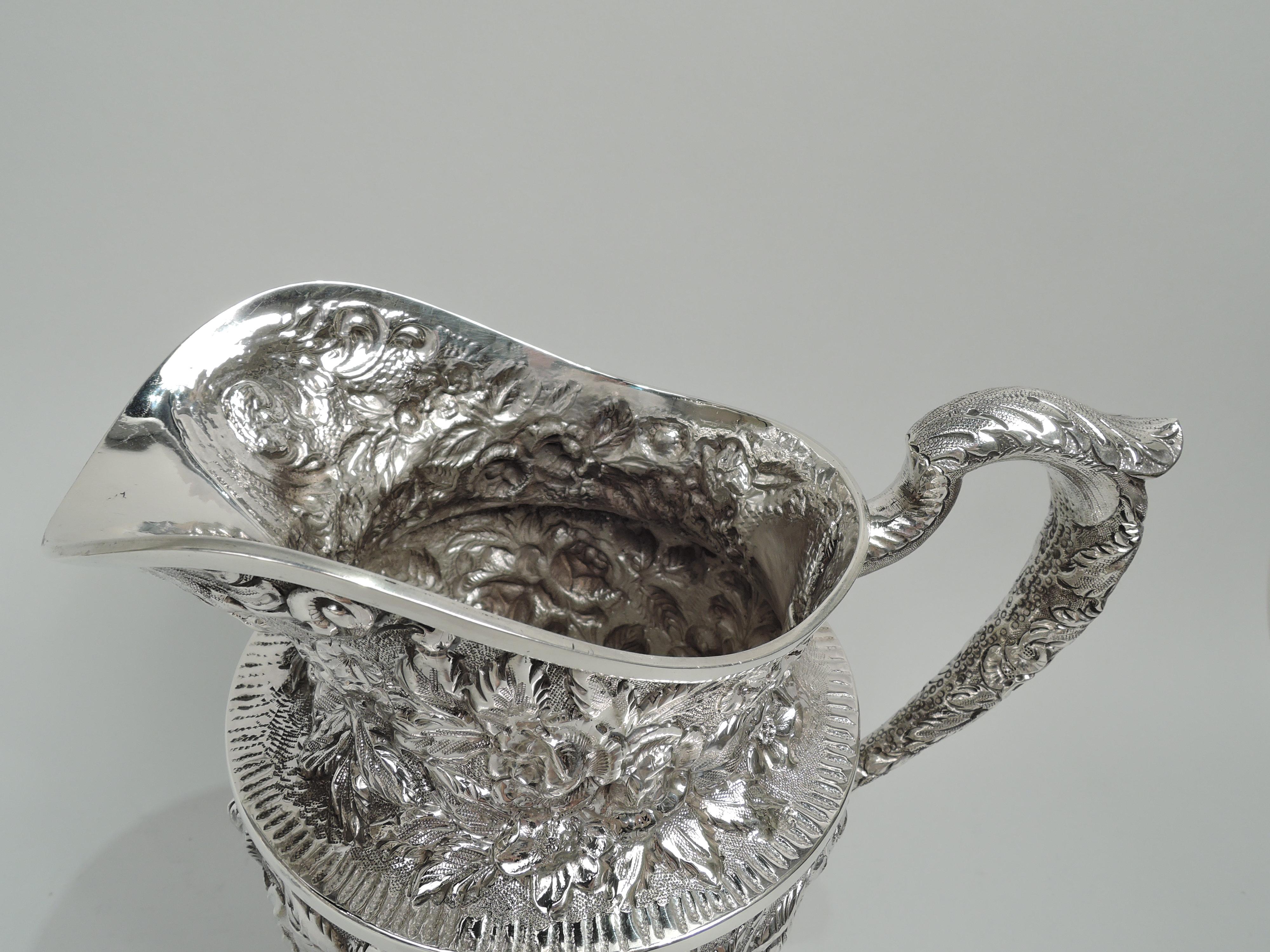 American Antique Schofield Baltimore Rose Sterling Silver Water Pitcher