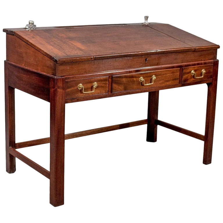 Antique School Masters Desk, English, Mahogany, circa 1800 at