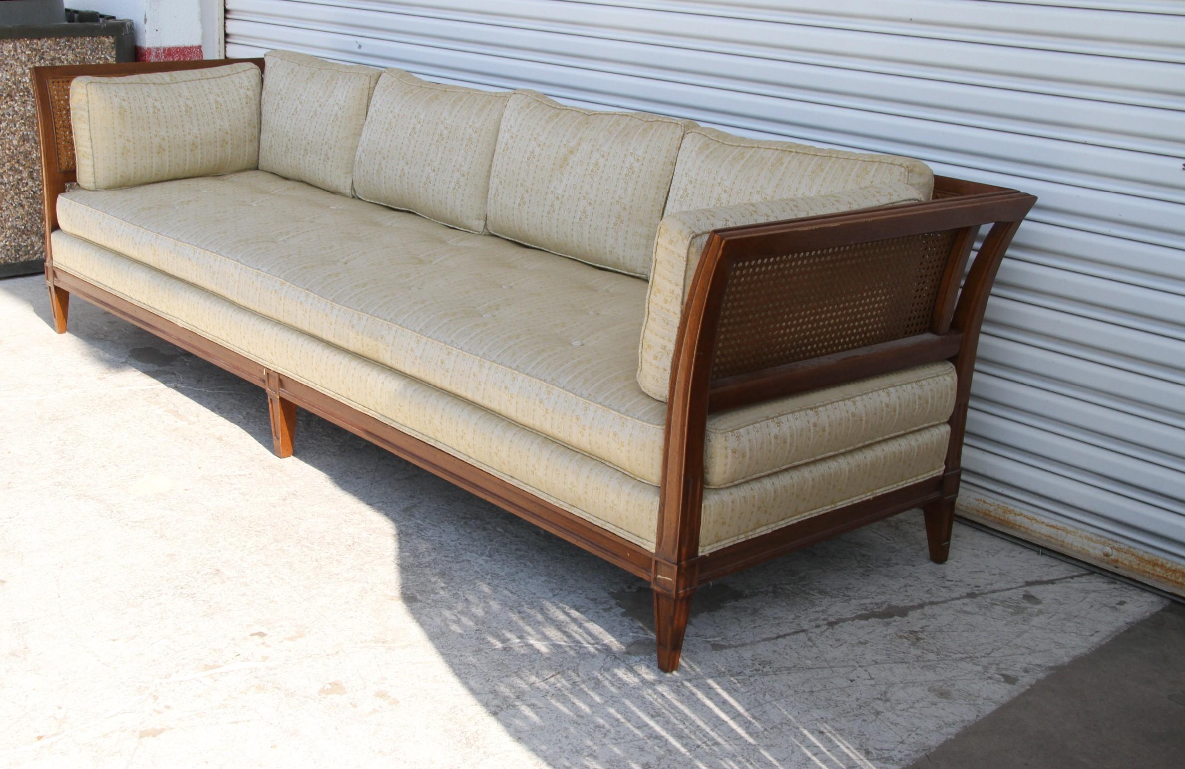 American Antique Schoonbeck Company Cane Sofa