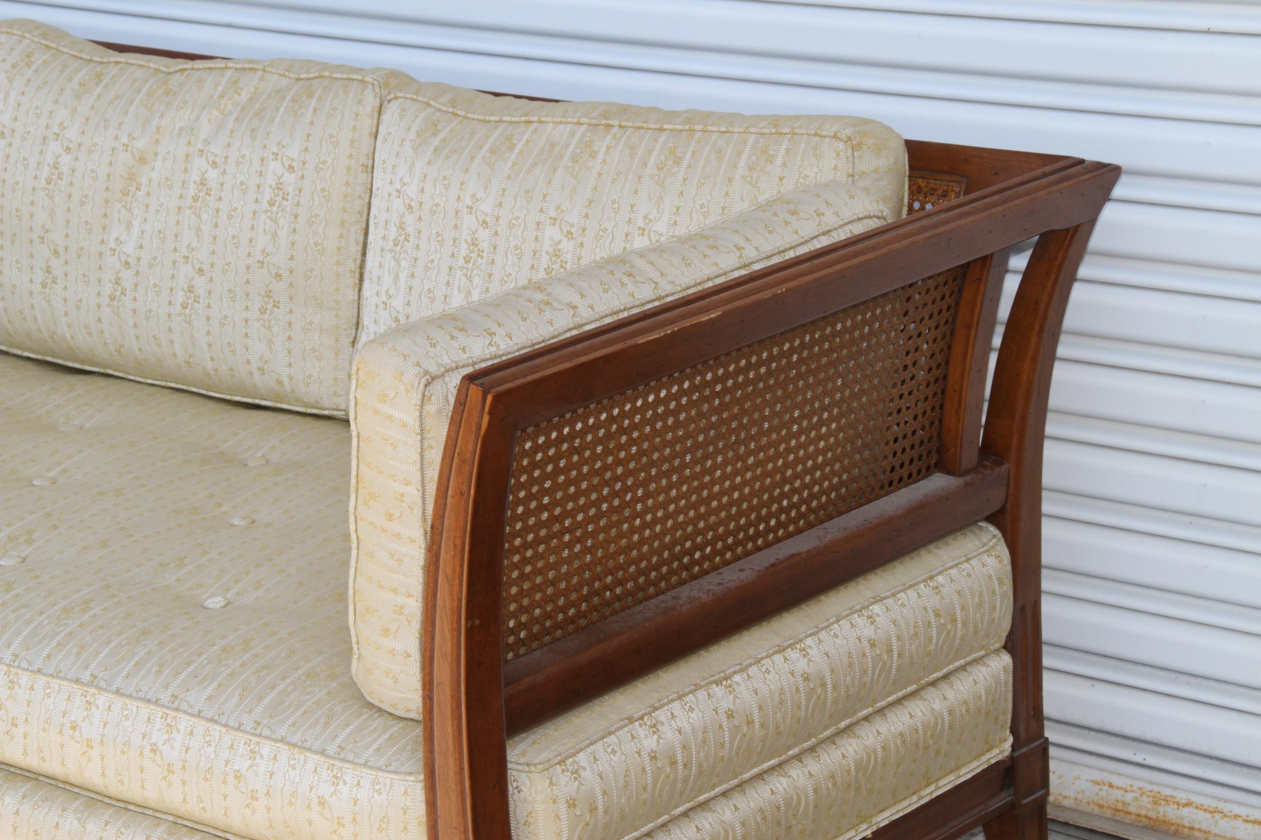 Antique Schoonbeck Company Cane Sofa 3