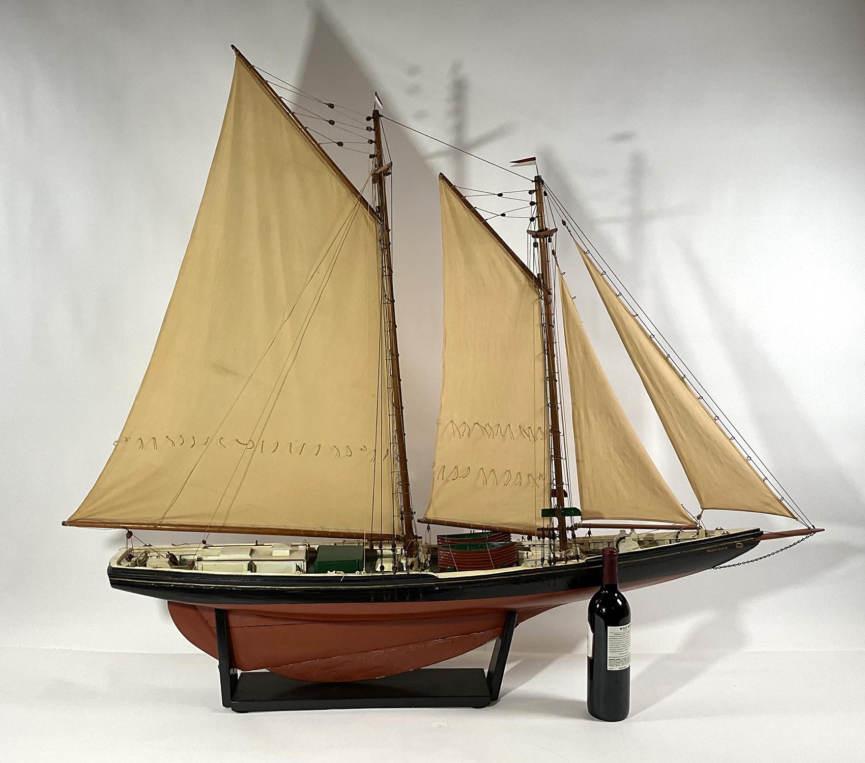 North American Antique Schooner Ship Model of Mayflower For Sale