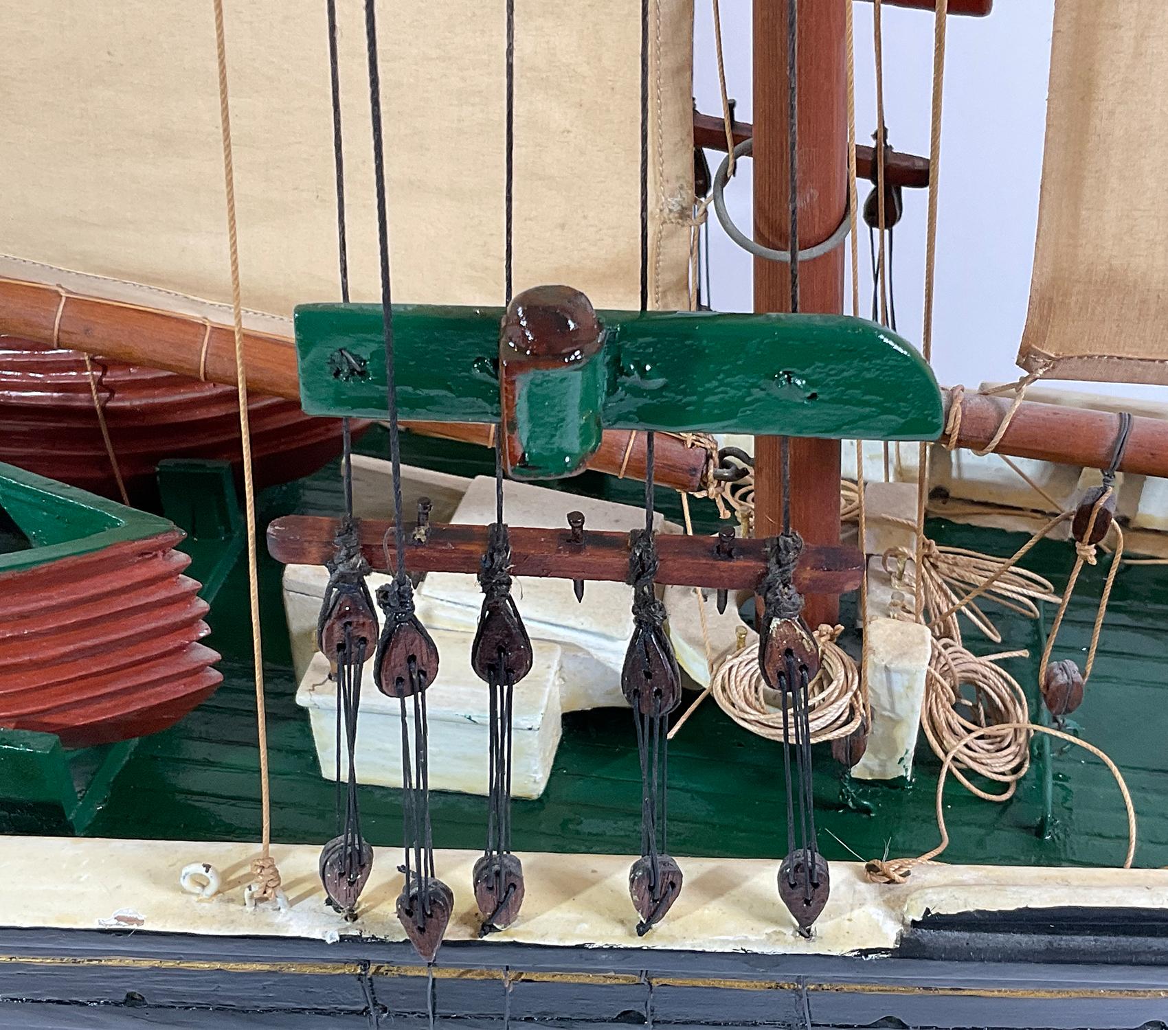 Wood Antique Schooner Ship Model of Mayflower For Sale