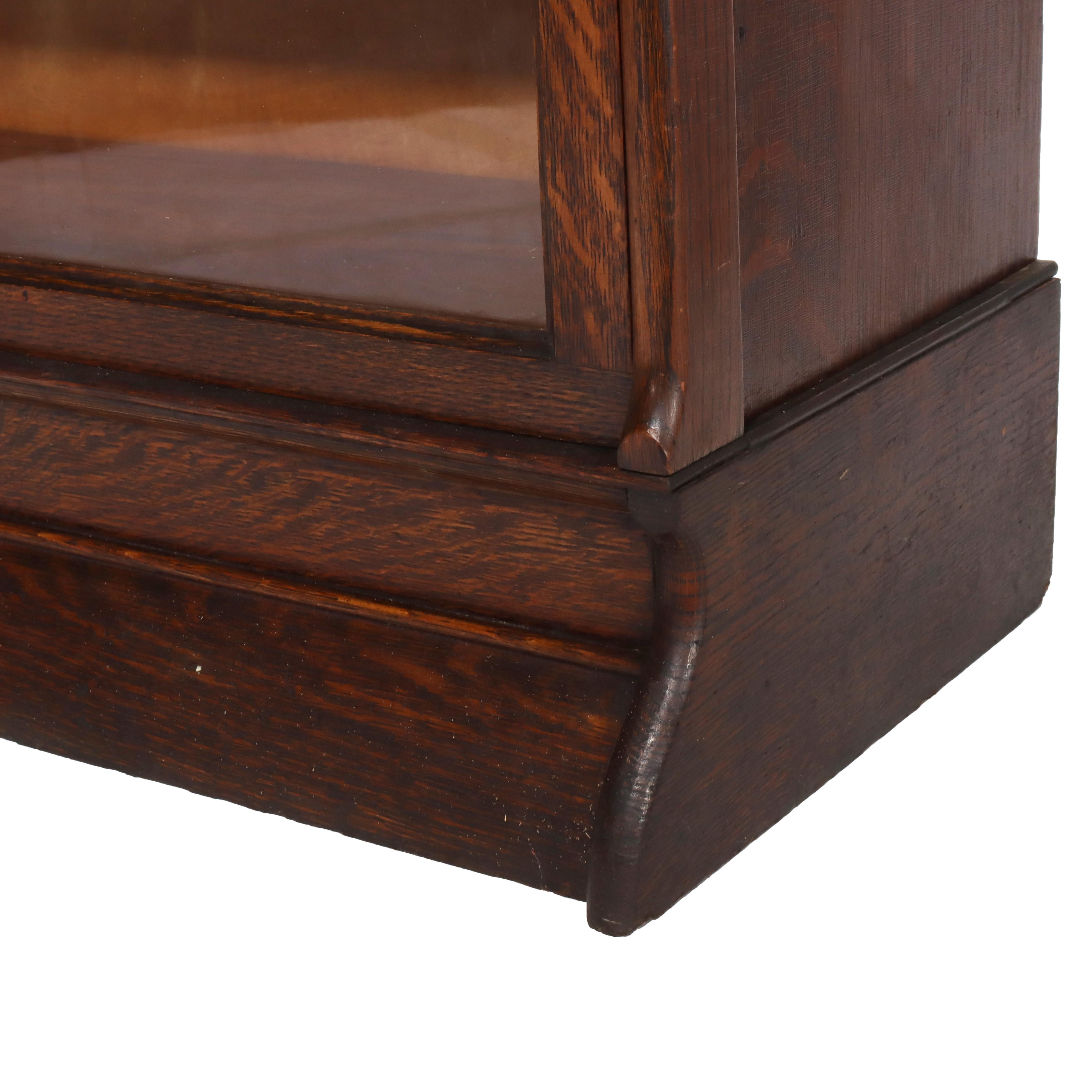 Antique Schram Bros. Globe Wernicke School Arts & Crafts Bibliothèque en Oak c1920 en vente 2
