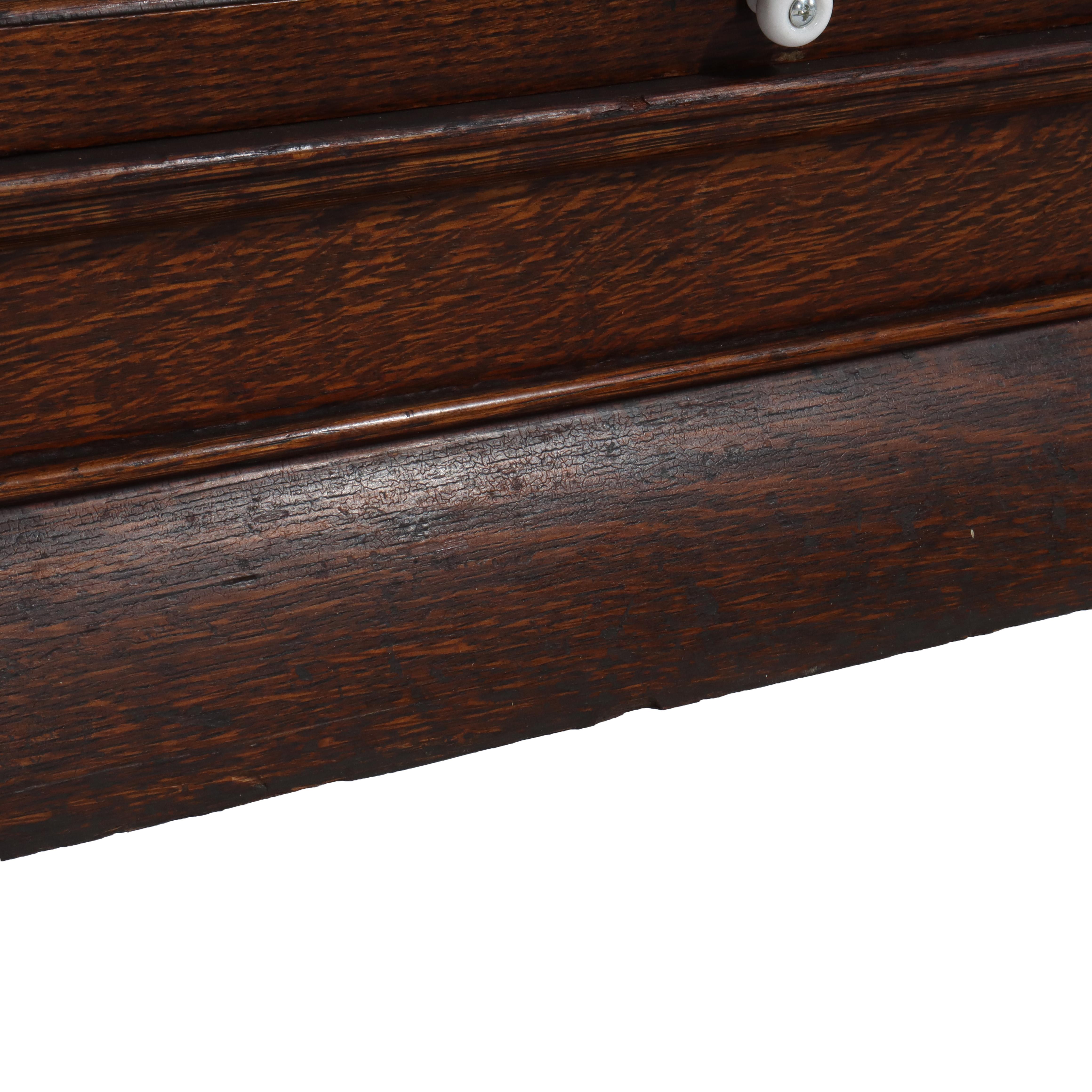 Antique Schram Bros. Globe Wernicke School Arts & Crafts Bibliothèque en Oak c1920 en vente 3
