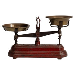 Antique Scientific Scale, Brass and Iron, French Design, 1900-1909