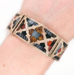 Antique Scottish Agate Gold Bracelet