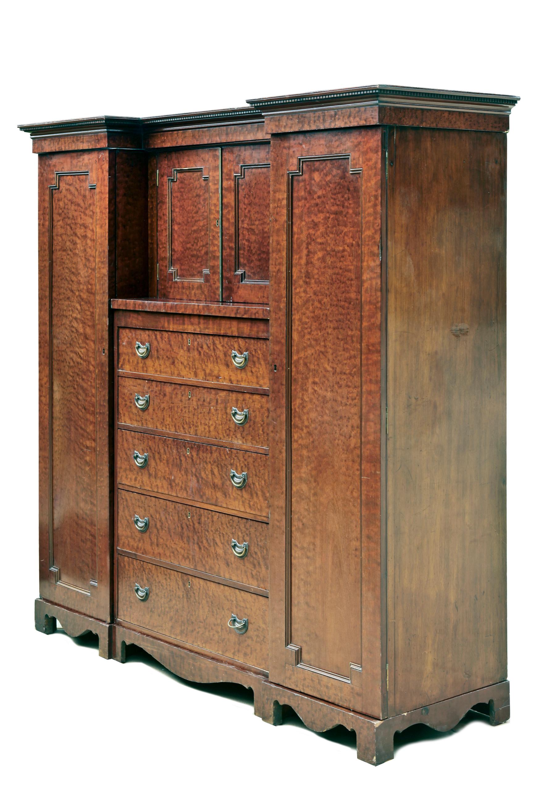 Stained Antique Scottish Armoire