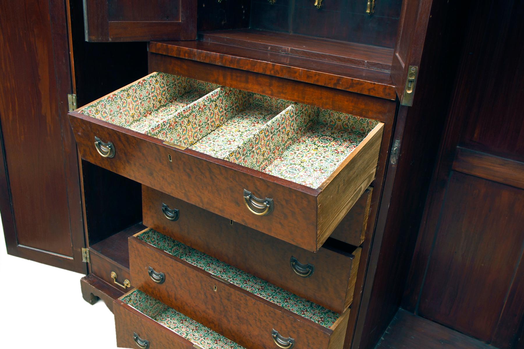 Walnut Antique Scottish Armoire For Sale