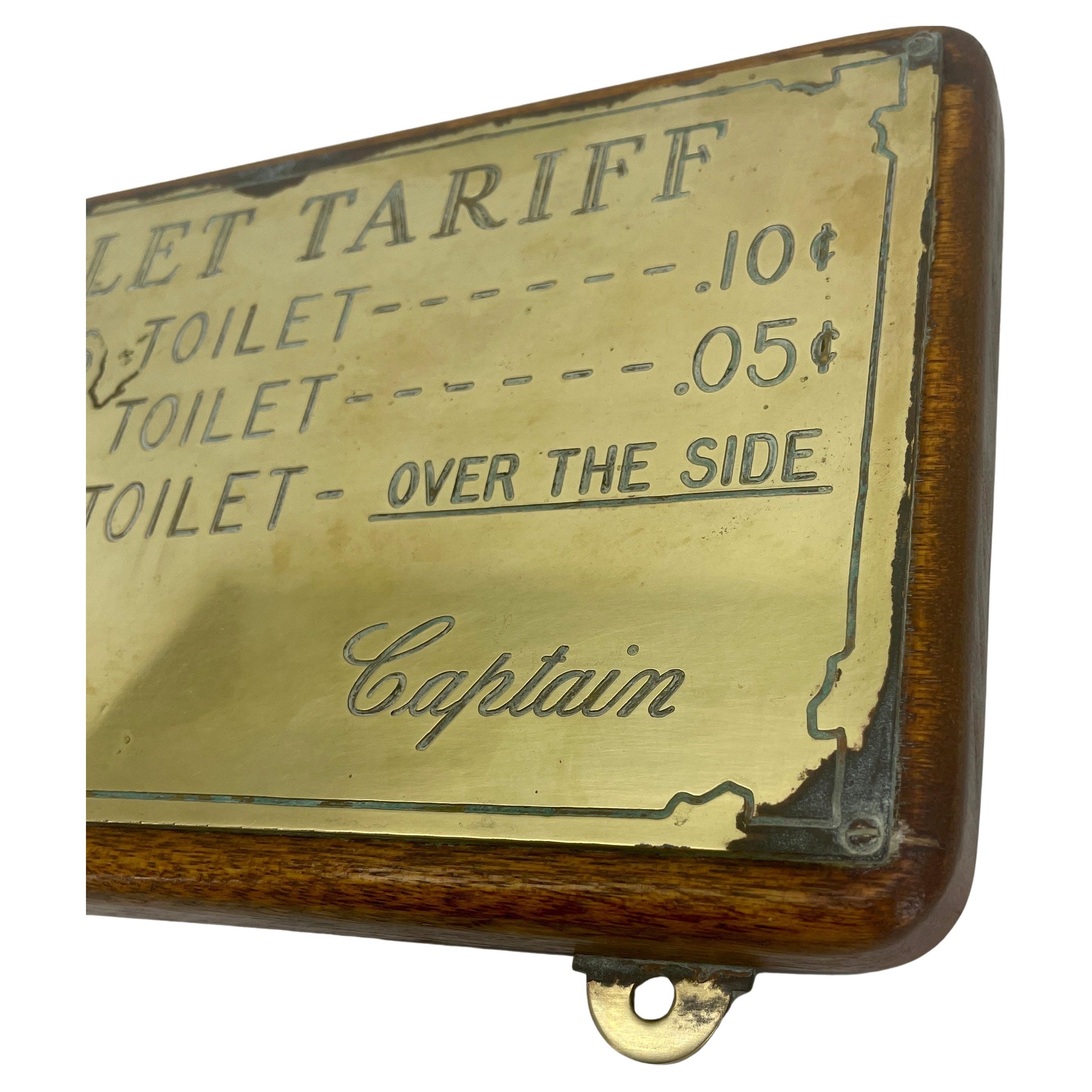 antique toilet sign