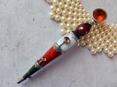 Antique Scottish Dirk Dagger Silver Brooch Pin