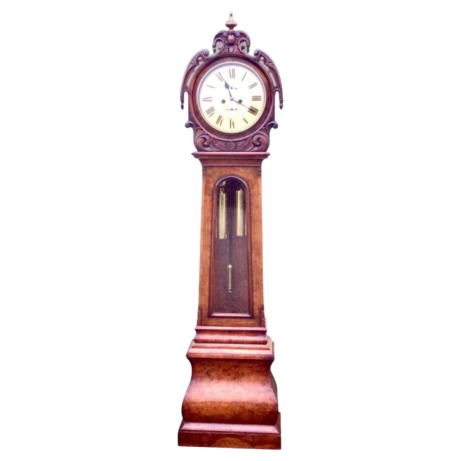 Antique Scottish Drumhead Longcase Grandfather Clock